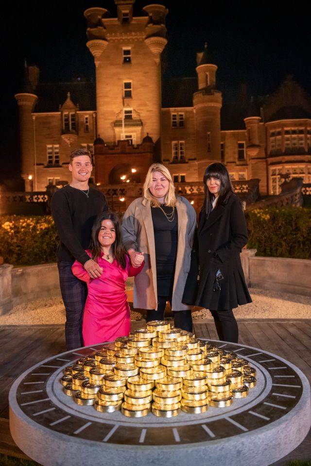 Aaron with Meryl,  Hannah and host Claudia Winkleman