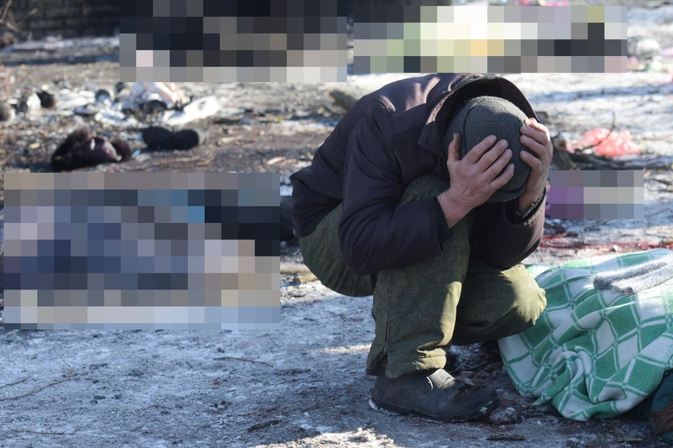 Photographs taken at the scene showed people crying - some of whom has lost relatives