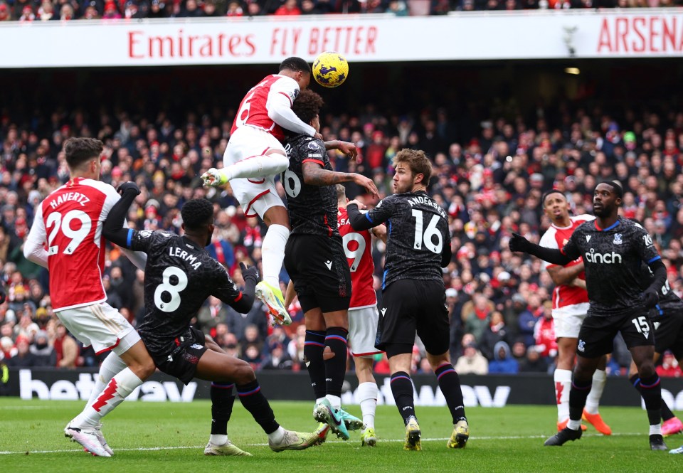 Gabriel was a domineering presence in the air for the Gunners today and looked like scoring from every corner