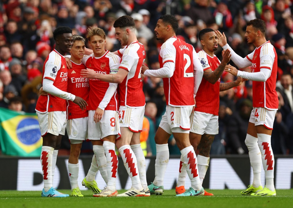 Arsenal went on to romp to a 5-0 win