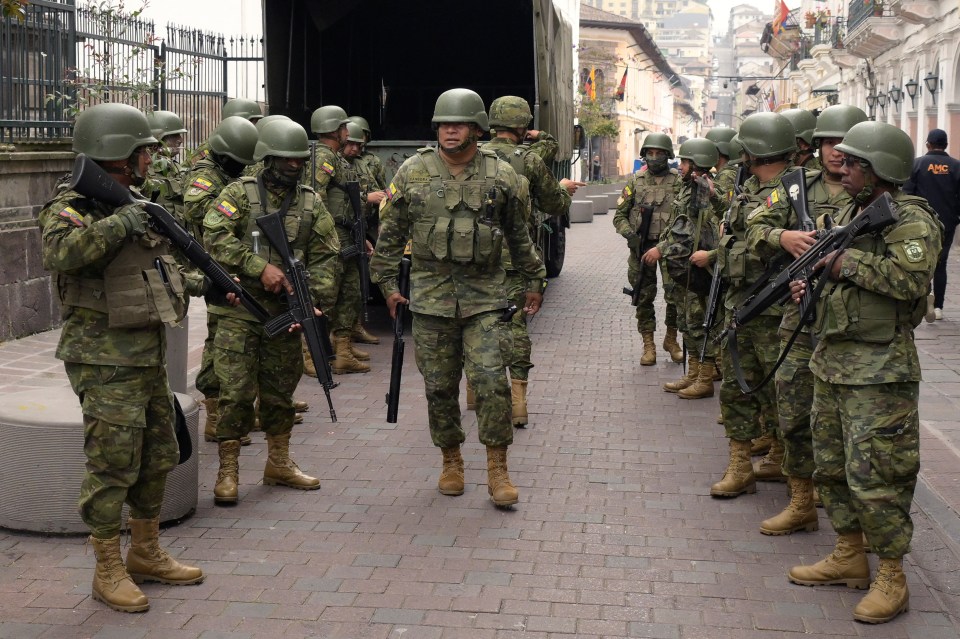 Army has been deployed on the streets of Ecuador following a decree of emergency from the President