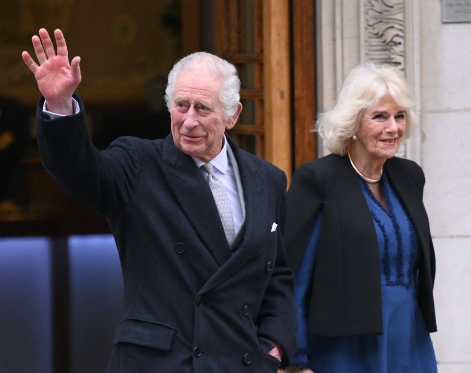 Camilla stood by her husband's side on Monday as he left The London Clinic