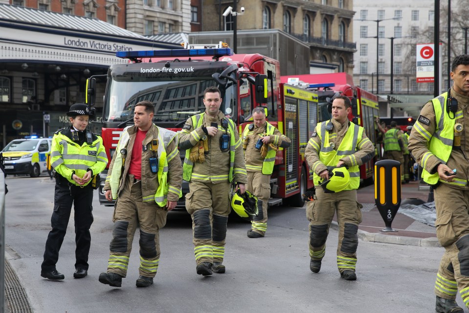 London's fire brigade also attended the scene in central London