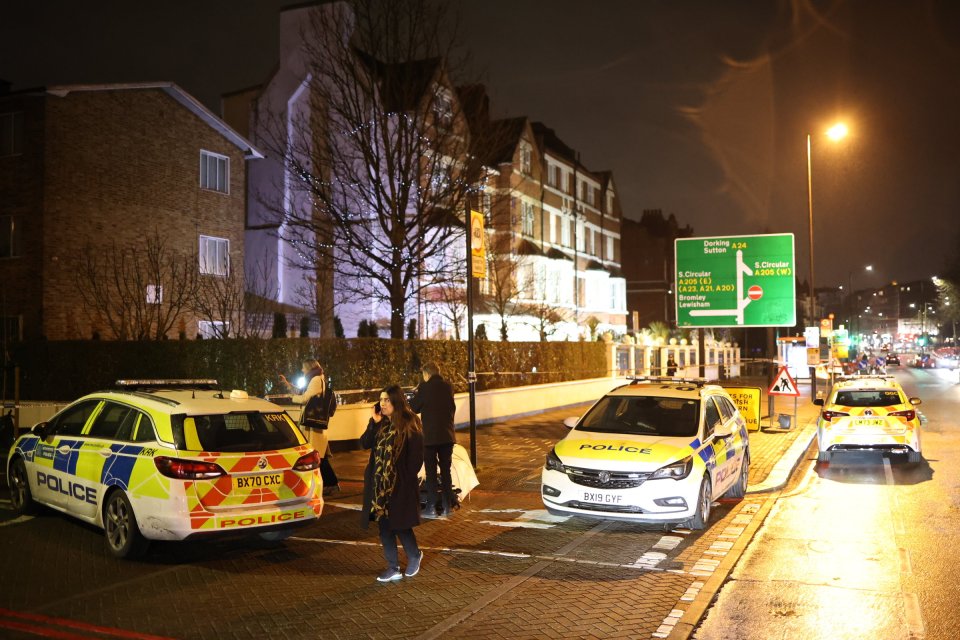 Emergency services were raced to Clapham around 7.30pm