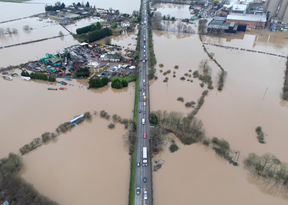 Fields and roads were flooded after the River Trent burst its banks on Friday with a major incident declared in Nottinghamshire