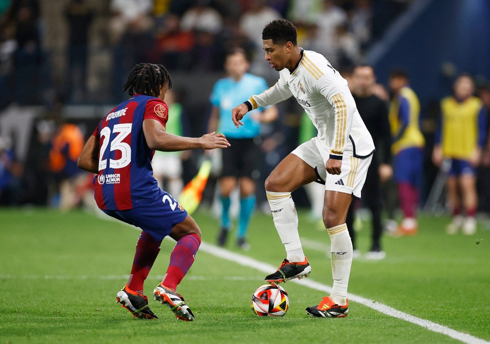 Bellingham and Jules Kounde both wore new the Preds in the Supercopa de Espana final