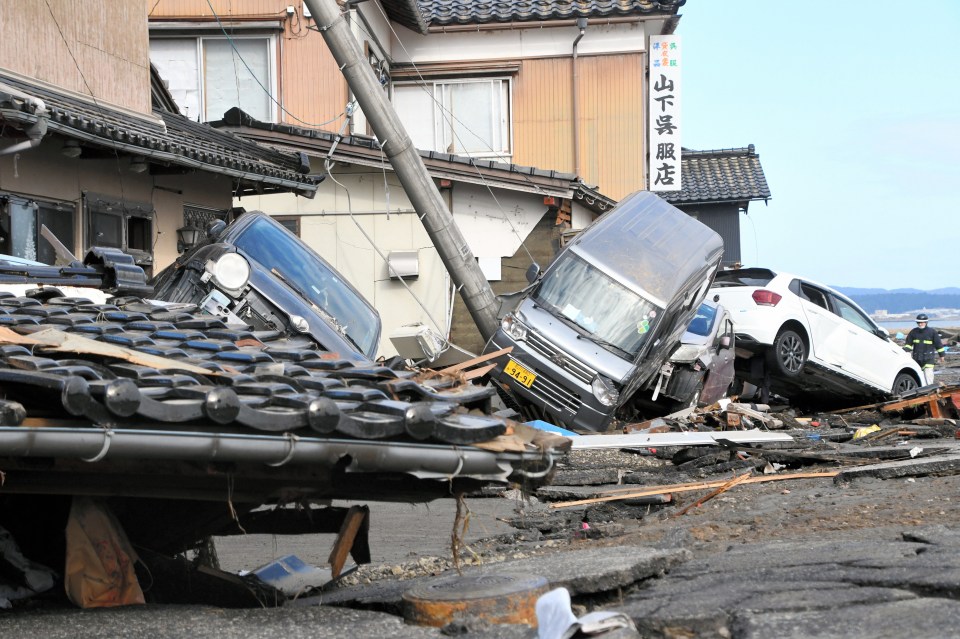 Cars were thrown against buildings as they collapsed