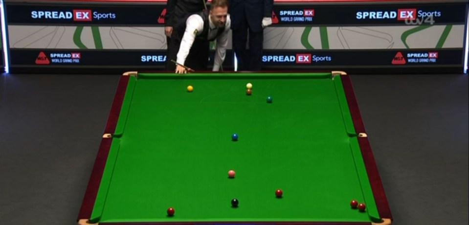 Judd Trump rued this costly miss as O'Sullivan on the way to defeat