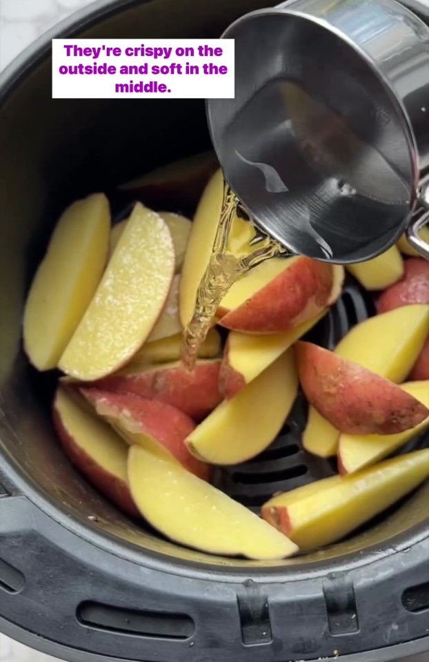 She adds water to the potatoes in the Air Fryer - with the tip going against what everyone knows about their devices