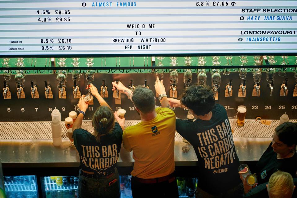 There are sixty different beer pumps shared across two different floors