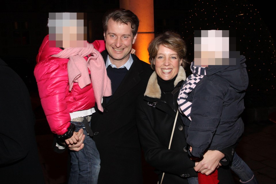 Christina Block in happier times with Stephan Hensel with their kids Greta and Johanna in 2011