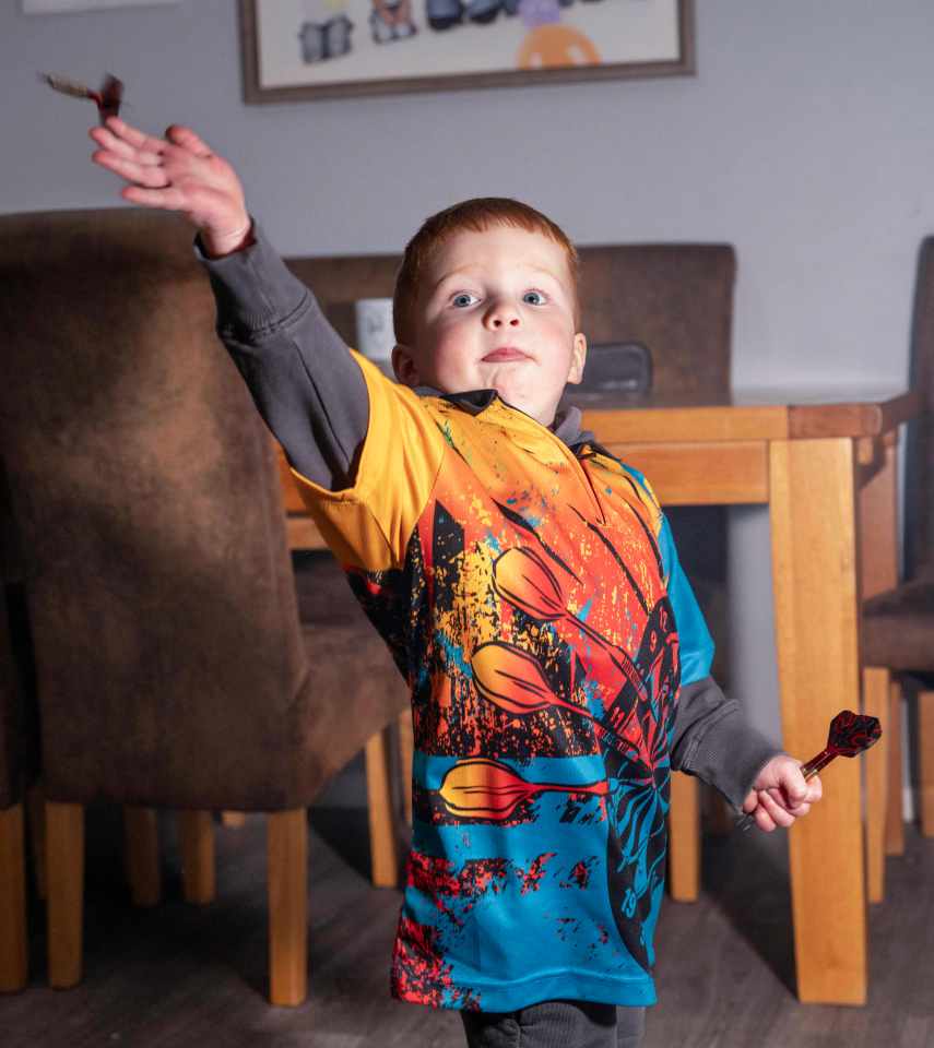 Beau plays darts for hours every day and his parents are convinced he is a future champion