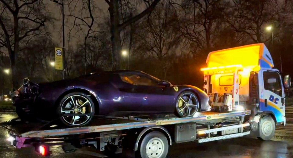 The car was said to be speeding before spinning and hitting a bollard