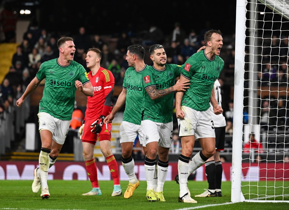 Dan Burn sealed Newcastle's victory at Fulham in the second half