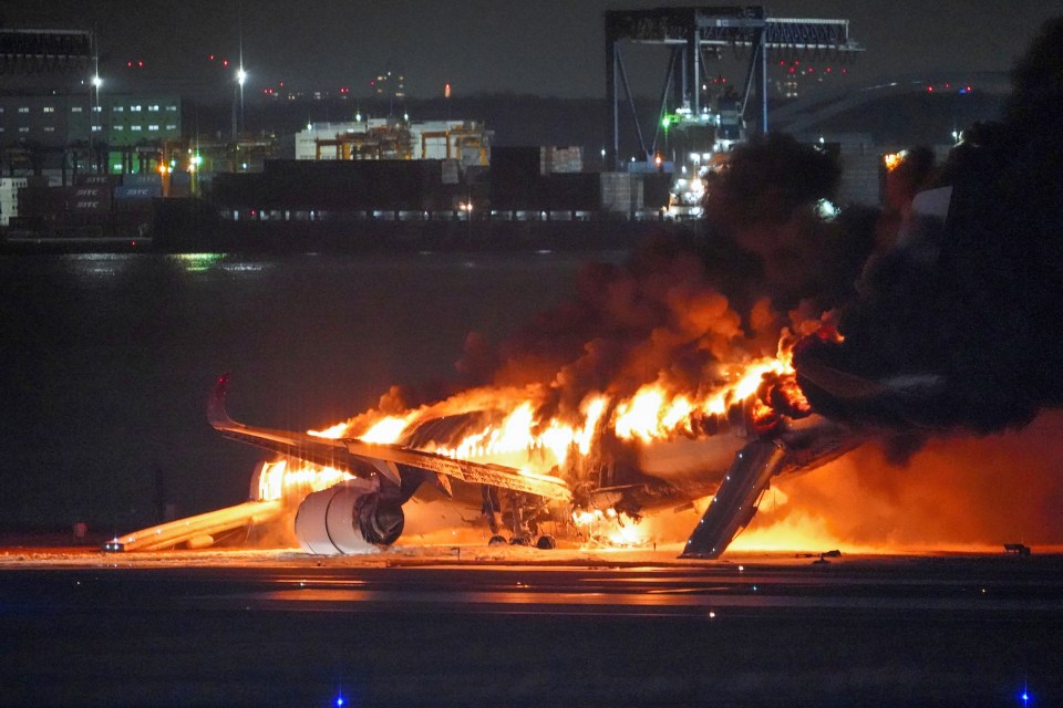 The airbus collided with a smaller coastguard aircraft at Tokyo's Haneda Airport