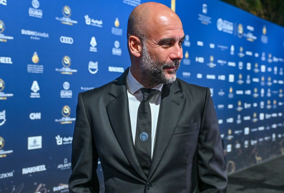 Manchester City boss Pep Guardiola also attended the awards