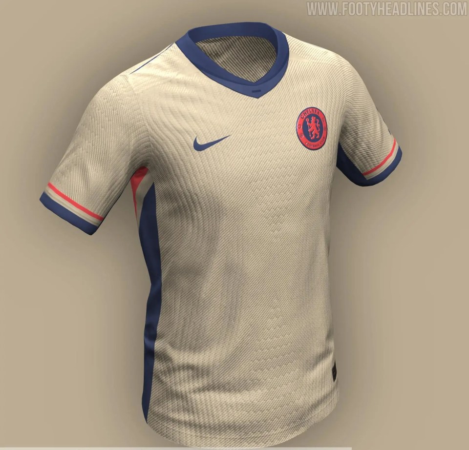 The light beige away top might also feature orange