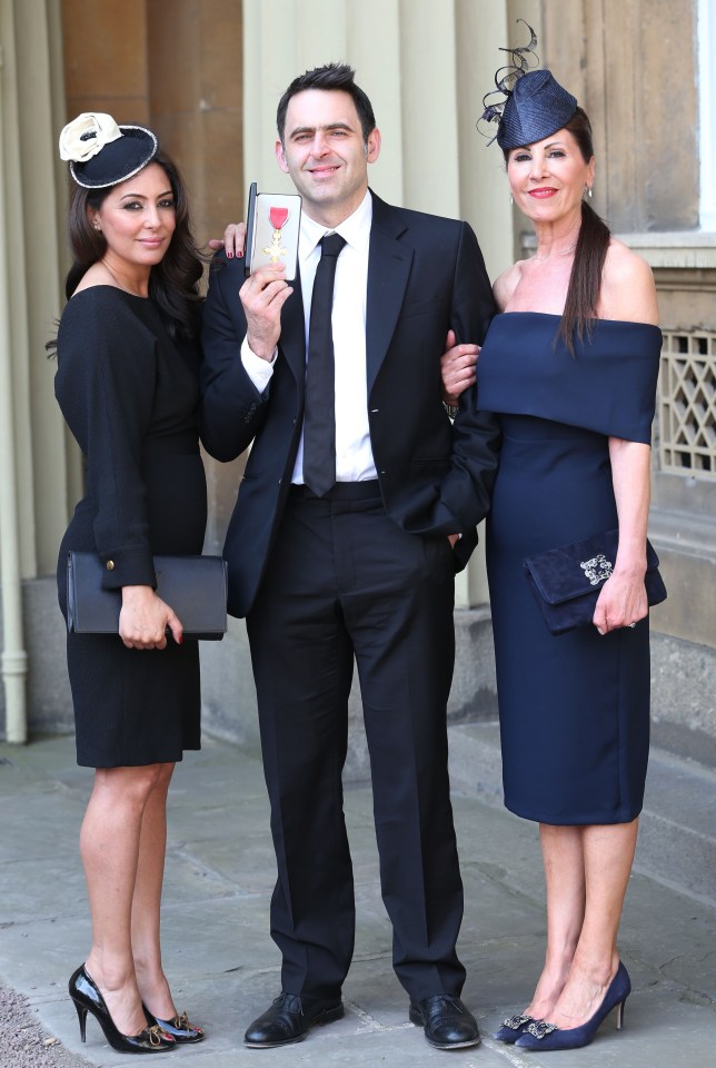 Ronnie with partner Laila Rouass and mum Maria, in 2016