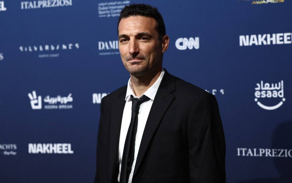 Argentina's World Cup-winning head coach Lionel Scaloni was another star in Dubai