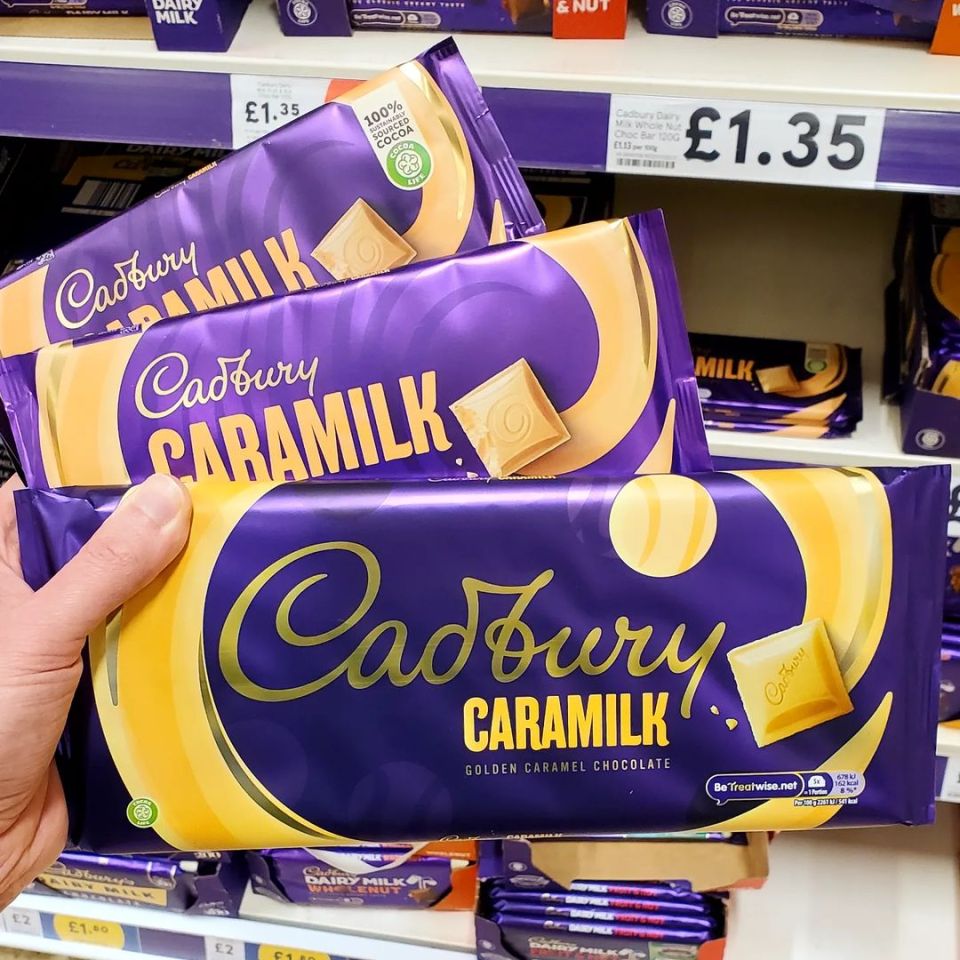 Tesco is selling giant bars of Caramilk chocolate in-store