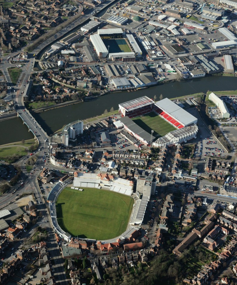 The City Ground, Meadow Lane and Trent Bridge Cricket Ground are within spitting distance of each other in Nottingham