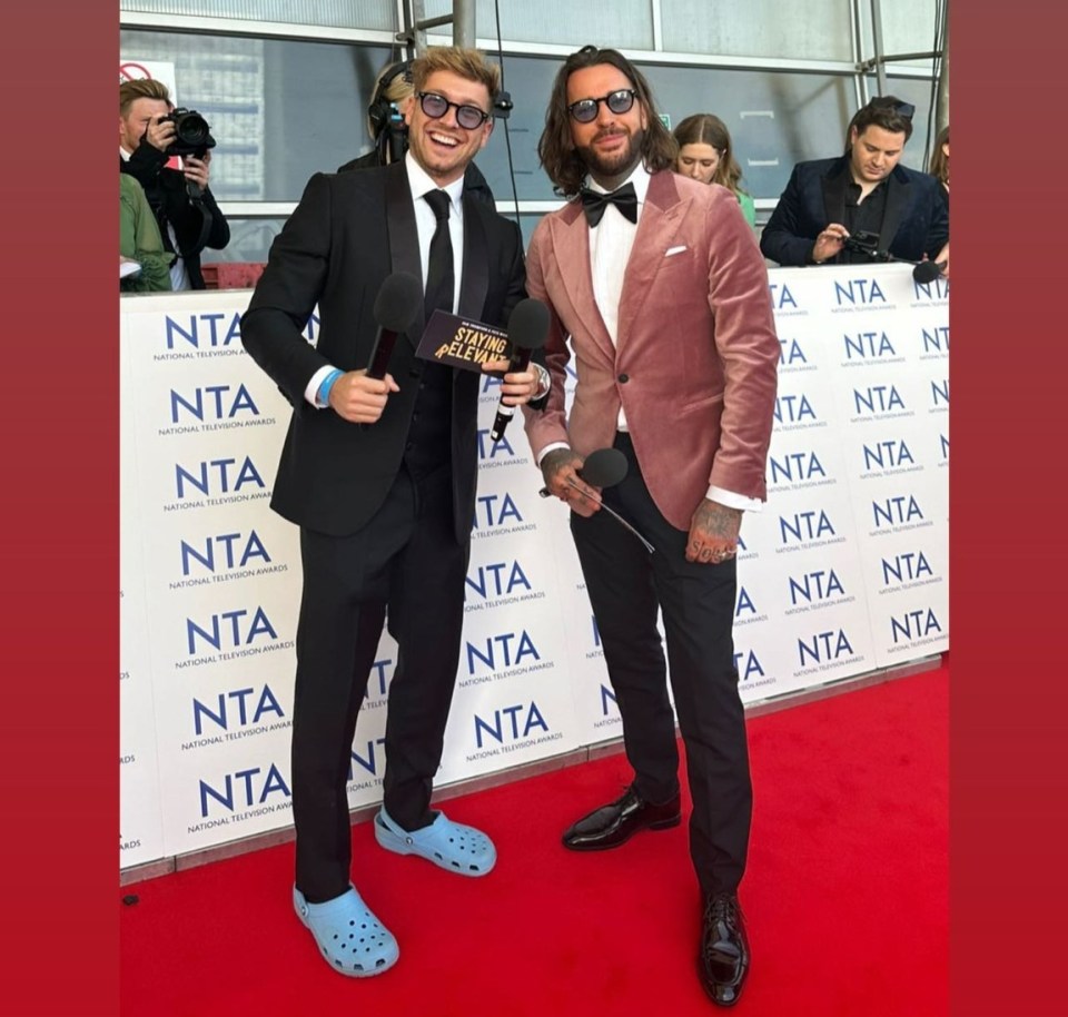 Sam Thompson and Pete Wicks will be red carpet hosts at the National Television Awards for the second year running