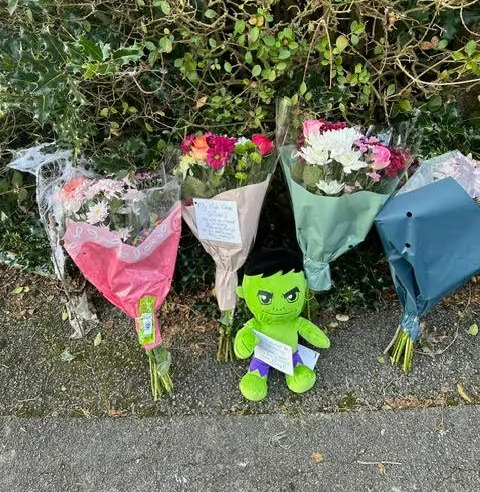 Floral tributes were laid by well-wishers