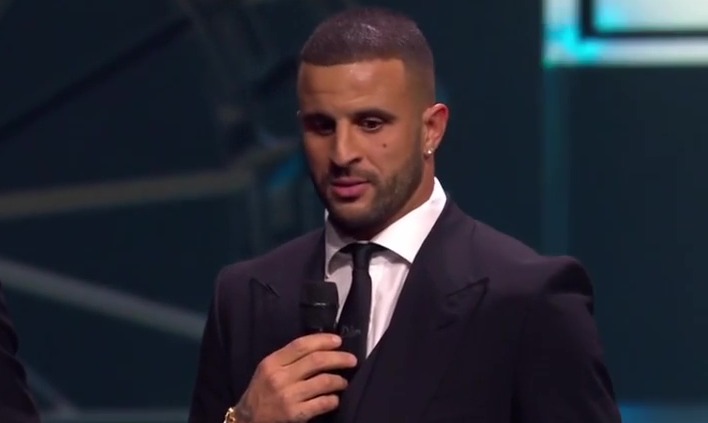 Kyle Walker spoke 'personally' at a Fifa awards show