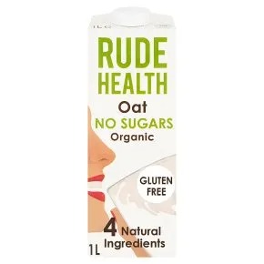 Rude Health's oat milk is sugar free and organic