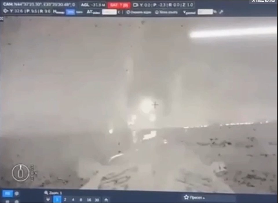 The Ukrainian security service released footage of the drone in action