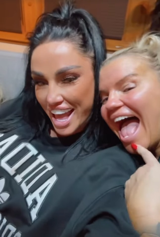 Katie Price and Kerry Katona were reunited on New Year's Eve