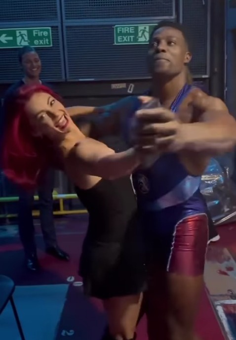 Dianne Buswell danced with Gladiator Nitro at the BBC