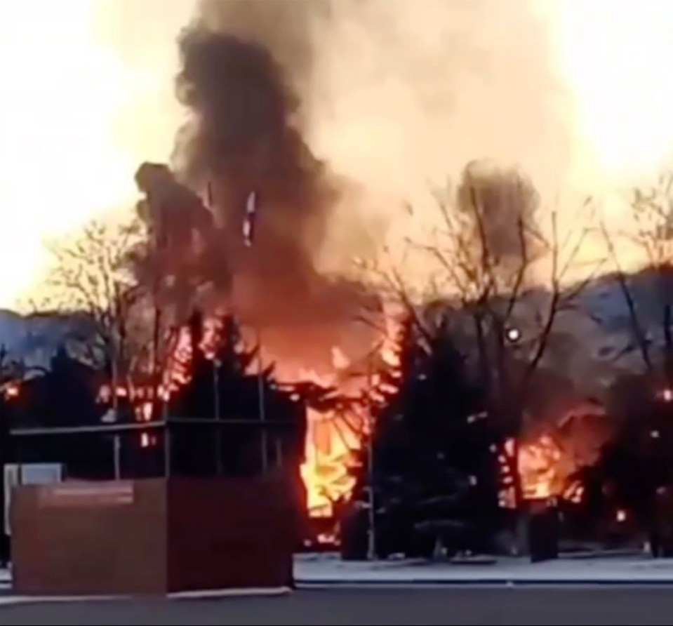 A blaze burns at the army base – one of Vlad’s key regiments