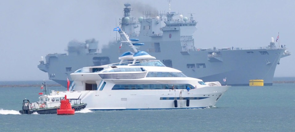 The yacht is worth a whopping £39million