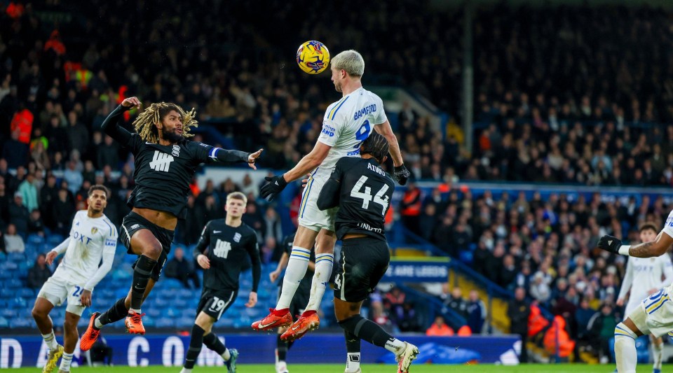 Patrick Bamford heads the opener for Leeds in a 3-0 win over Birmingham on New Year's Day that proved the final straw for Rooney