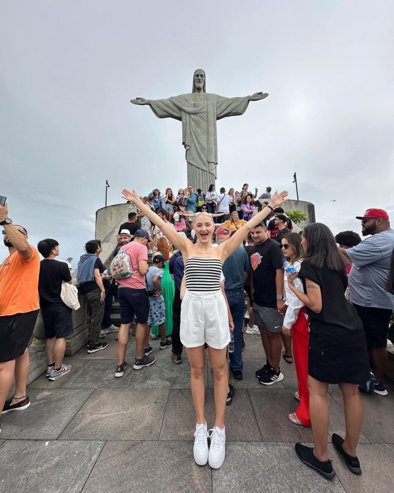 Amike at Christ the Redeemer in Rio de Janeiro, Brazil