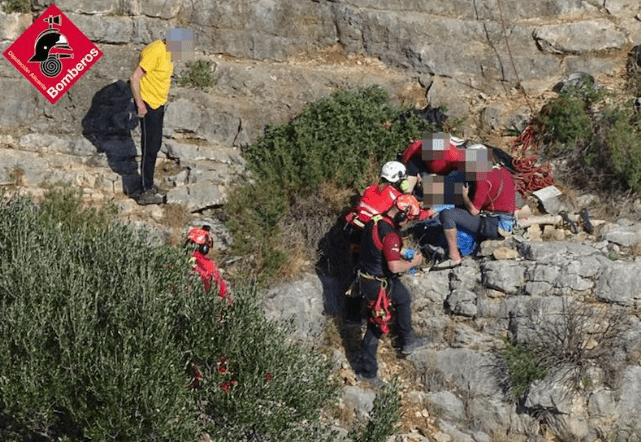 Firefighters and paramedics rushed to the scene to help the 80-year-old Brit