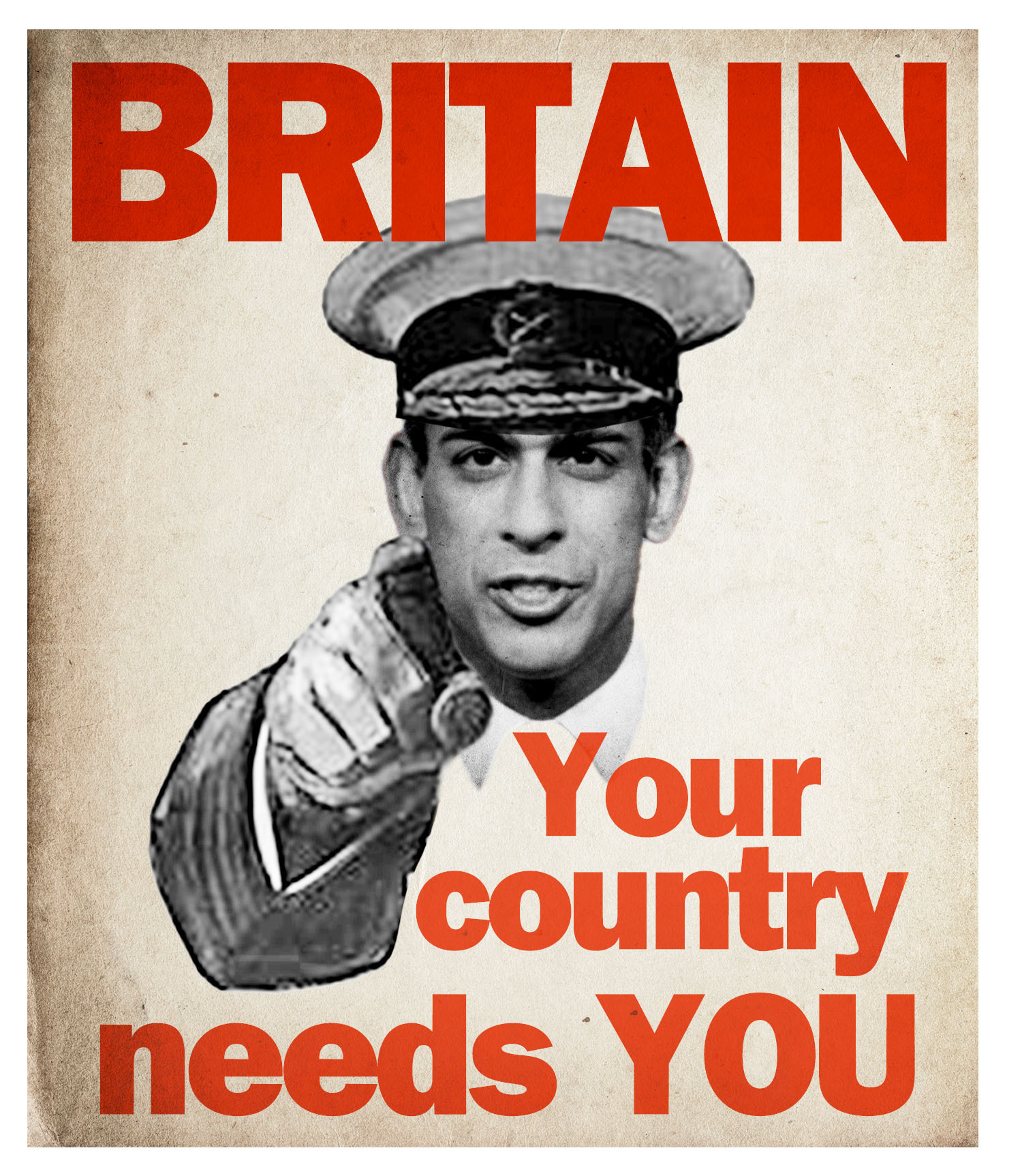 The Sun drafted up a recruitment poster featuring the PM calling up Brit soldiers