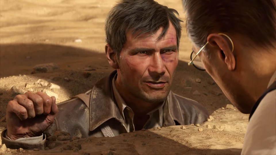 Indie's face is modelled on a younger Harrison Ford.