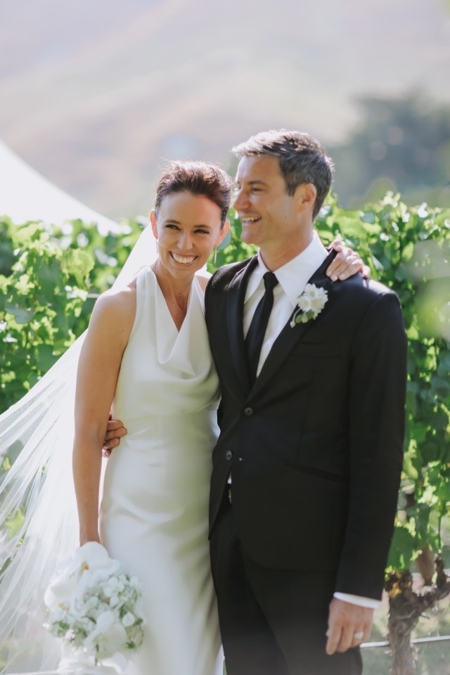 Official photo from the wedding of former New Zealand prime minister Jacinda Ardern and Clarke Gayford