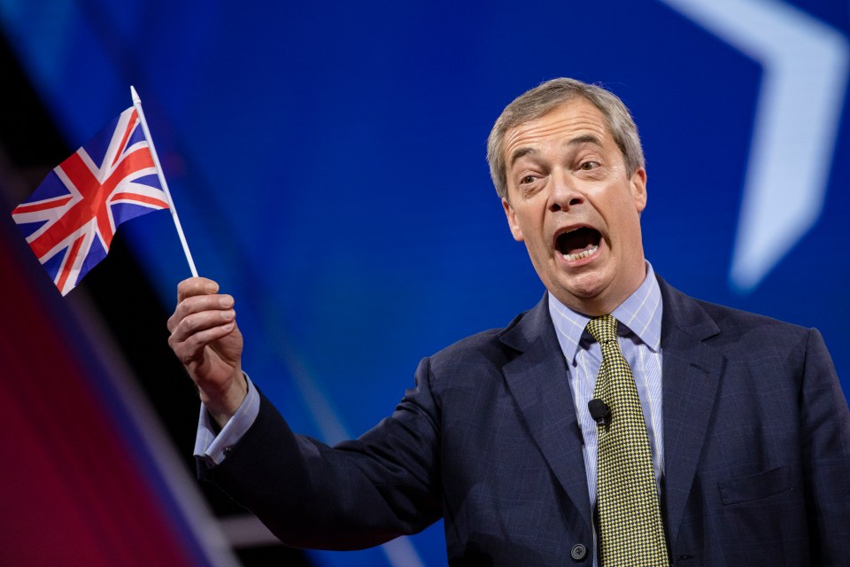 NATIONAL HARBOR, MD - FEBRUARY 28: Nigel Farage, British politician and leader of the Brexit Party, speaks at the Conservative Political Action Conference 2020 (CPAC) hosted by the American Conservative Union on February 28, 2020 in National Harbor, MD. (Photo by Samuel Corum/Getty Images)