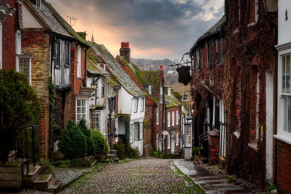 Kent and Sussex are both home to charming villages with cobblestone streets