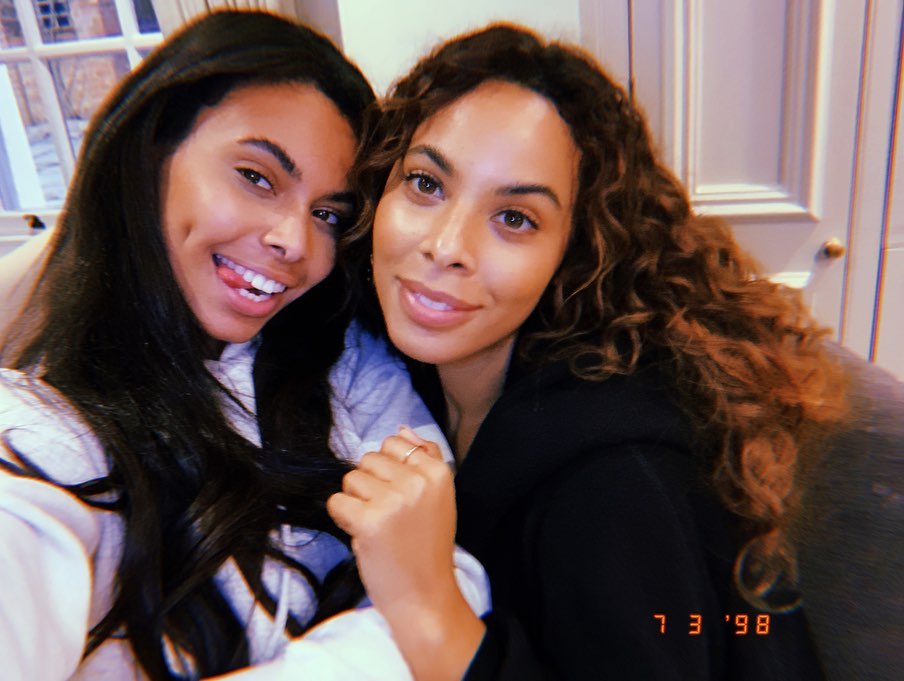 Sophie with her famous sister Rochelle Humes