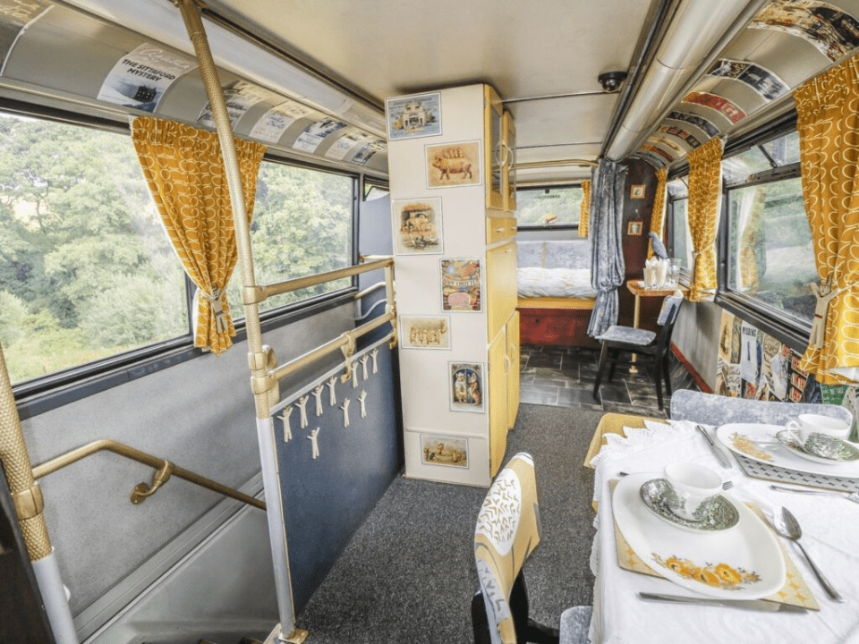 Bertram’s Hotel is a converted bus decorated in the style of the 1950s but with an Agatha Christie theme