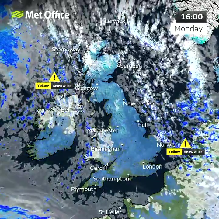 Snow is forecast for much of the country