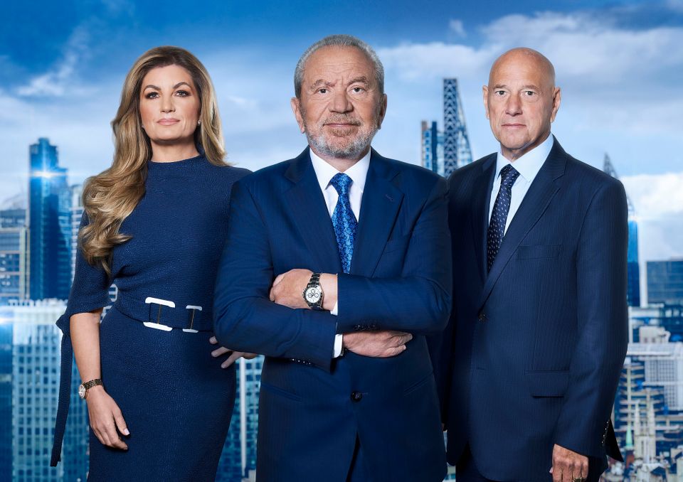 For use in UK, Ireland or Benelux countries only Undated BBC handout photo of Karren Brady, Lord Sugar and Claude Littner ahead of this year's BBC One contest, The Apprentice. Issue date: Tuesday January 3, 2023. PA Photo. See PA story SHOWBIZ Apprentice. Photo credit should read: Ray Burmiston/BBC/PA Wire NOTE TO EDITORS: Not for use more than 21 days after issue. You may use this picture without charge only for the purpose of publicising or reporting on current BBC programming, personnel or other BBC output or activity within 21 days of issue. Any use after that time MUST be cleared through BBC Picture Publicity. Please credit the image to the BBC and any named photographer or independent programme maker, as described in the caption.