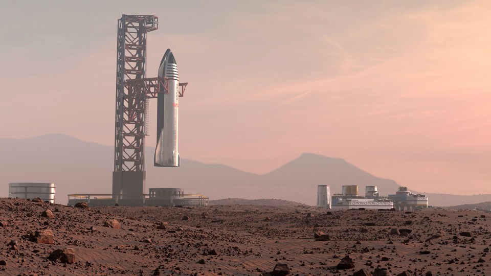 Starship The 33-engine, nearly 400-feet tall, mega-rocket is what the eccentric billionaire foresees humans landing on Mars in, in as little as three years time