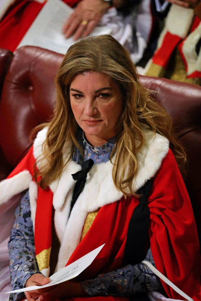 LONDON, ENGLAND - DECEMBER 19: Karren Brady in the chamber ahead of the State Opening of Parliament by Queen Elizabeth II, in the House of Lords at the Palace of Westminster on December 19, 2019 in London, England. In the second Queen's speech in two months, Queen Elizabeth II will unveil the majority Conservative government's legislative programme to Members of Parliament and Peers in The House of Lords. (Photo by Aaron Chown - WPA Pool/Getty Images)