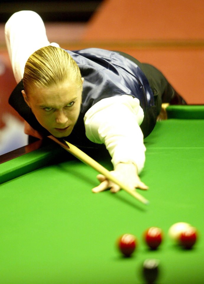 Paul Hunter during his first round match against John Parrott at the 2004 Embassy World Snooker Championships at Sheffield, Thursday April 22, 2004.PA Photo: Gareth Copley.