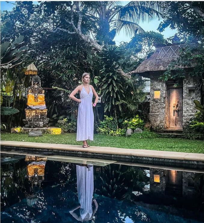 George shared a rare pic of his 'absolutely stunning' lookalike daughter, Iona while in Bali for the new year